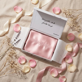 طقم زوج أغطية مخدة حرير طبيعي 100%