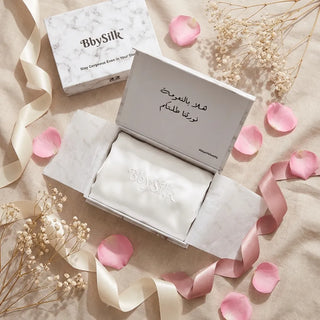 طقم زوج أغطية مخدة حرير طبيعي 100%