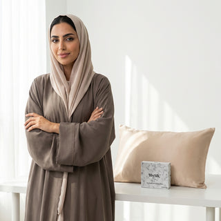 طقم زوج أغطية مخدة حرير طبيعي 100%